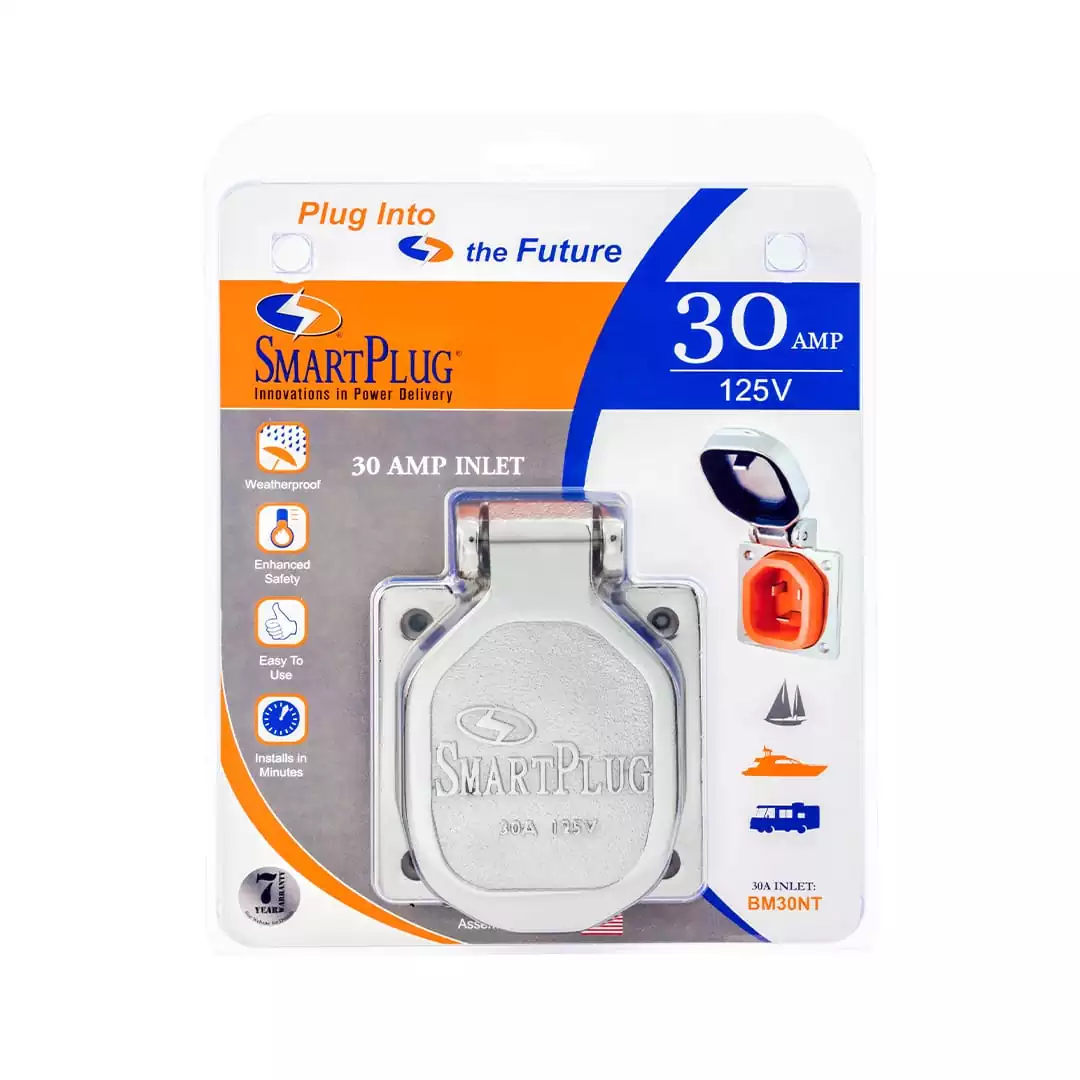 SmartPlug Inlet - 30A Stainless Steel