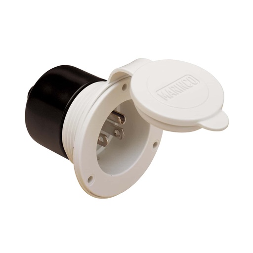 [MRC-150BBIW] Onboard Charger Inlet, 15A 125, Front Mount, White