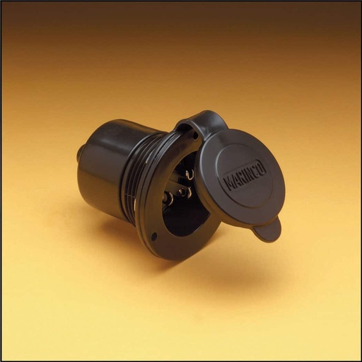 [MRC-150BBI] Onboard Charger Inlet, 15A 125, Front Mount, Black