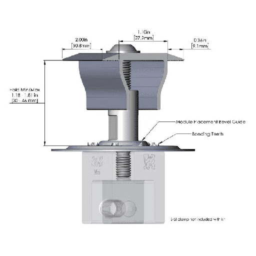 [S5-S-5-PV-Mid-slv] S-5! PVKIT! 2.0 MidGrab Metal Roof Mid Clamp - Silver