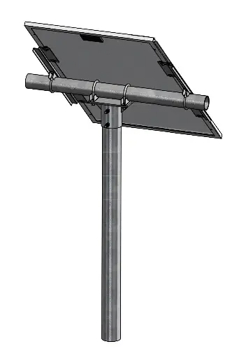 [TMK-UNI-PGRM/1P1] Tamarack Horizontal Pole Mount for (1) Module 38"-72" long, 1 pole