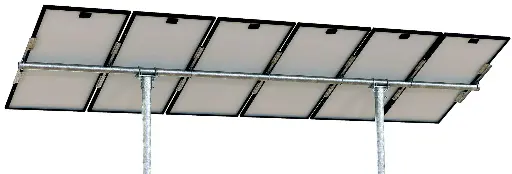 [TMK-UNI-PGRM/6P2] Tamarack Horizontal Pole Mount for (6) modules 38"-72" long, 2 poles 
