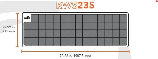 [MERLIN-RWS235] Merlin Solar RoadWarrior RWS235 Flexible Solar Panel 